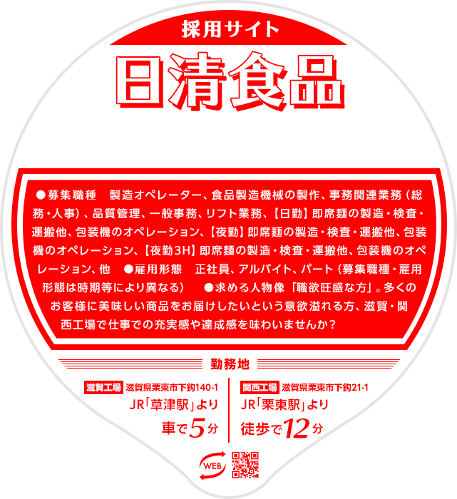 日清食品株式会社 滋賀工場 関西工場 採用サイト 採用 求人情報